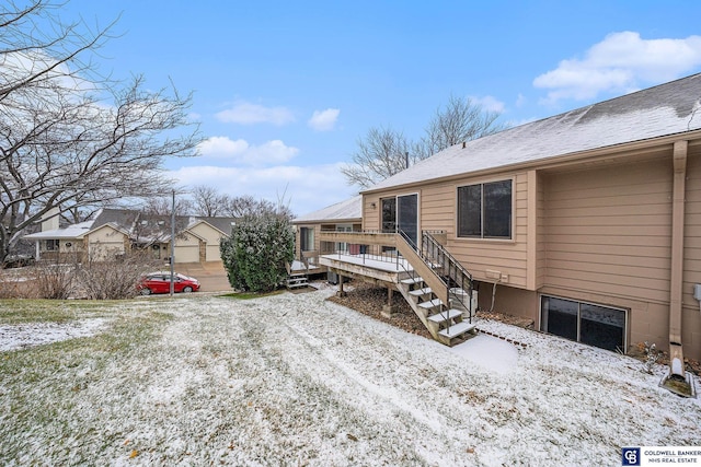 exterior space featuring a deck