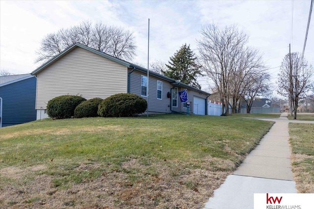 view of property exterior featuring a yard