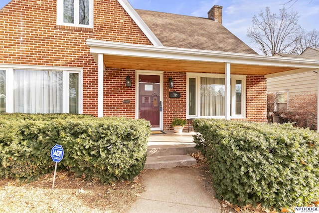 exterior space with covered porch