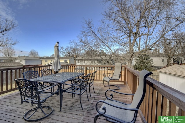 view of wooden terrace