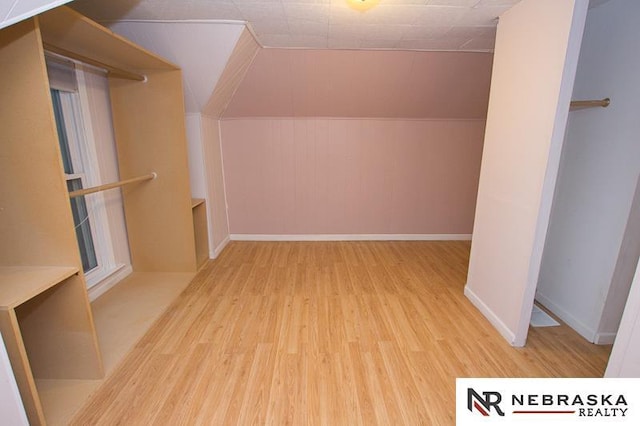 walk in closet featuring light wood-type flooring