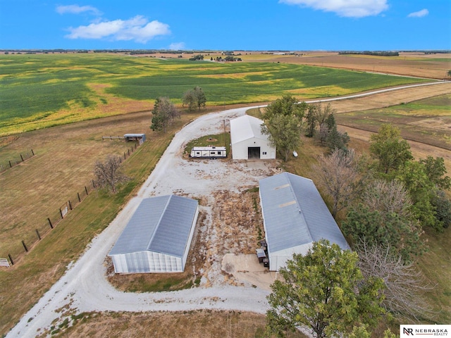 aerial view featuring a rural view