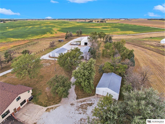 bird's eye view featuring a rural view