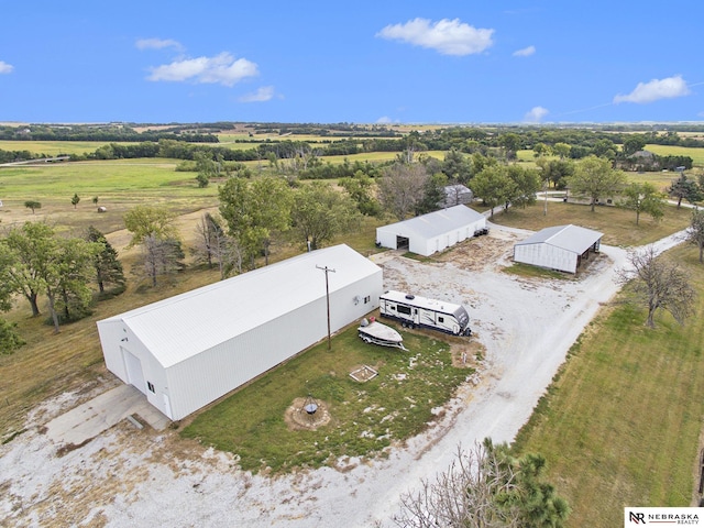 bird's eye view with a rural view