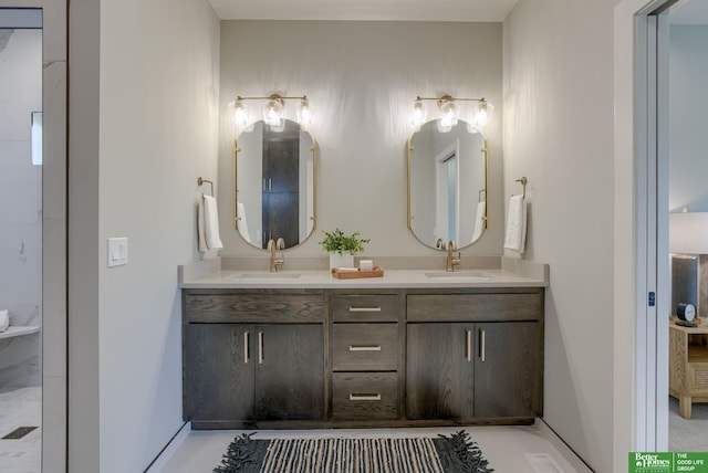 bathroom with vanity