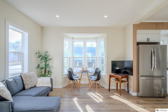 living room featuring light hardwood / wood-style floors