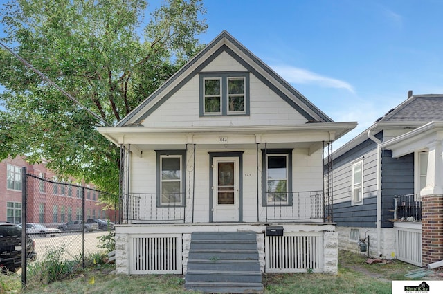 bungalow-style home featuring covered porch