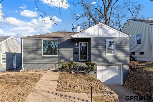 bungalow-style house with a garage