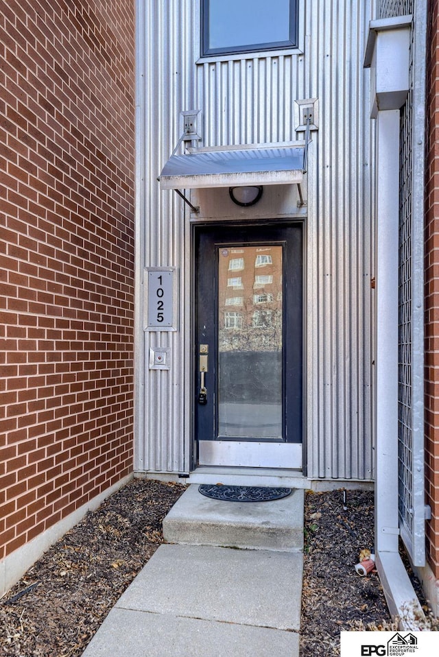 view of doorway to property