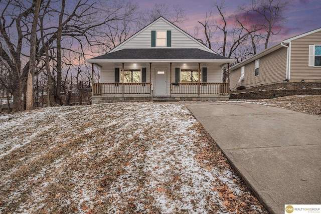 bungalow-style house with a porch