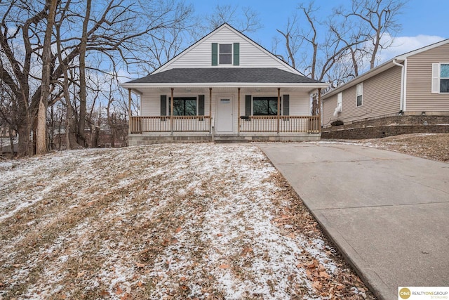 bungalow-style home featuring covered porch