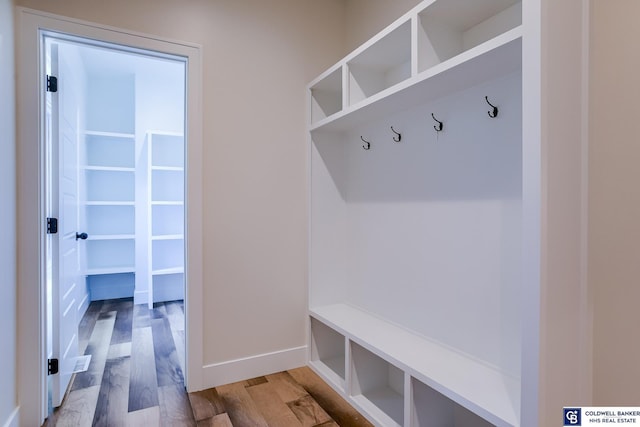 mudroom featuring light hardwood / wood-style flooring