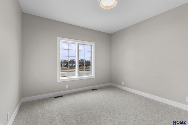 view of carpeted empty room