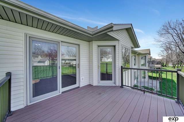 view of wooden deck