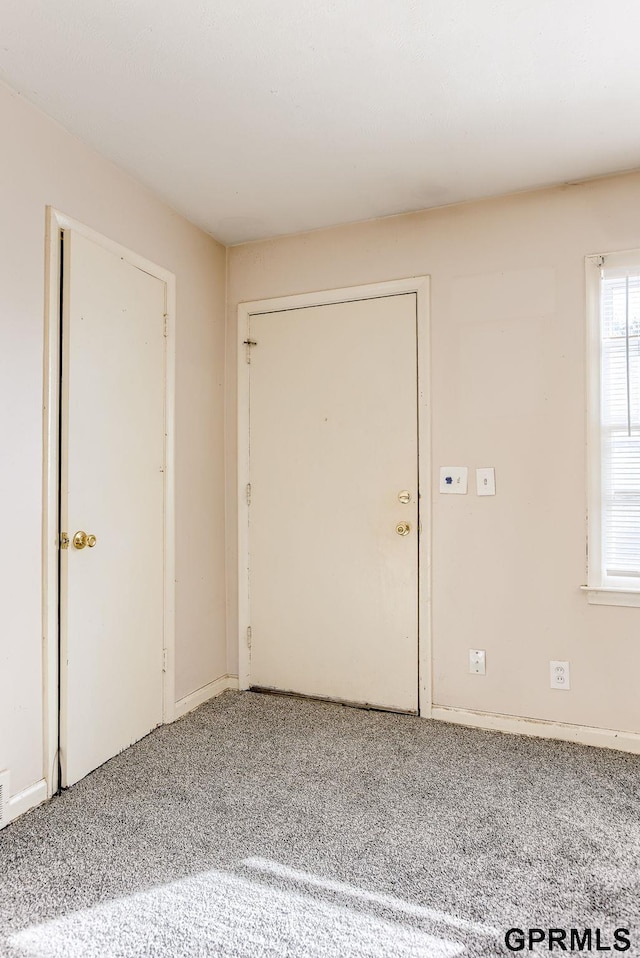 interior space with carpet flooring