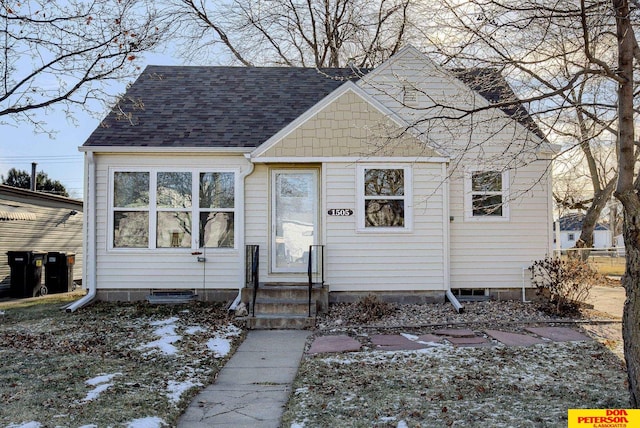 view of bungalow-style house