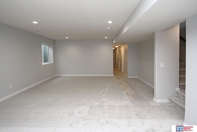 interior space with light colored carpet