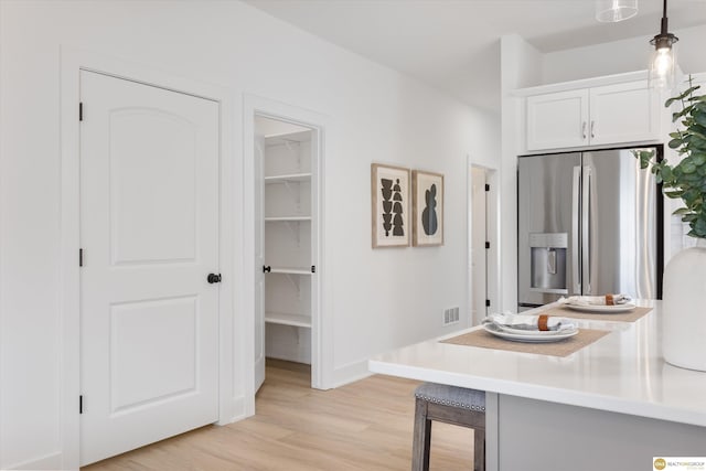 interior space featuring light hardwood / wood-style flooring