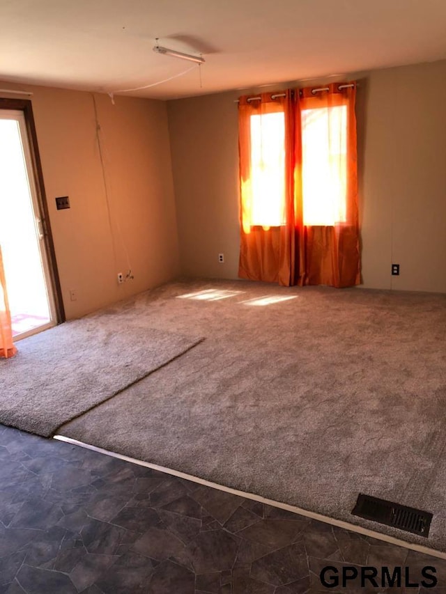 spare room featuring carpet