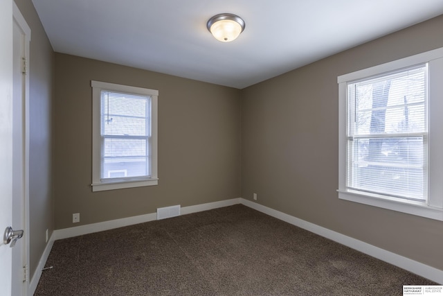 view of carpeted empty room