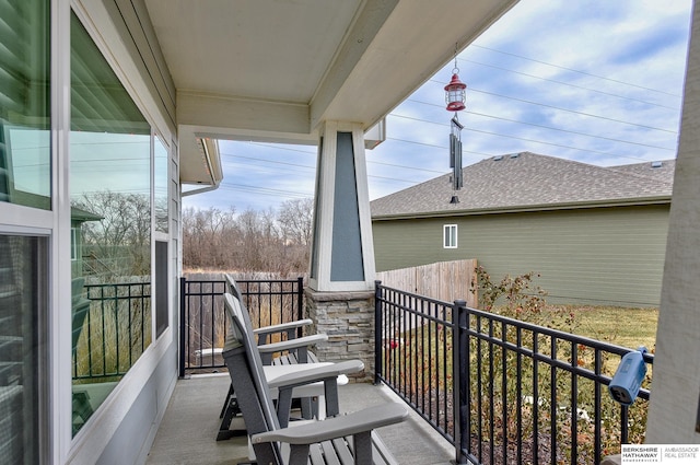 balcony with covered porch