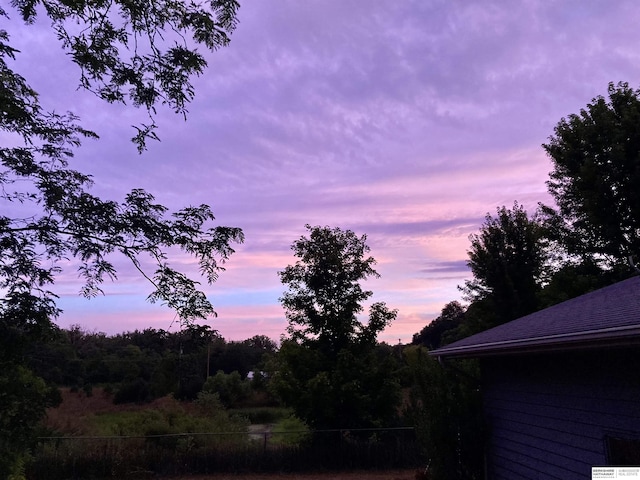 view of nature at dusk