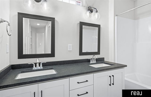5508 Brook St, Papillion, NE 68133 - bathroom with double vanity and bathing tub / shower combination