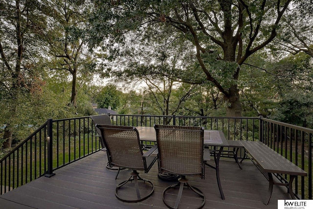 view of wooden terrace