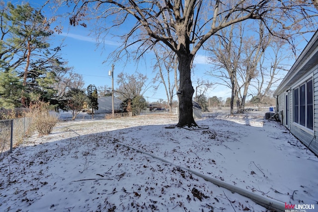 view of snowy yard