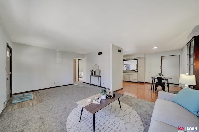 view of carpeted living room