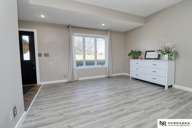 interior space featuring light hardwood / wood-style flooring