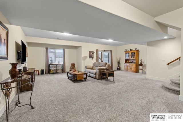 view of carpeted living room