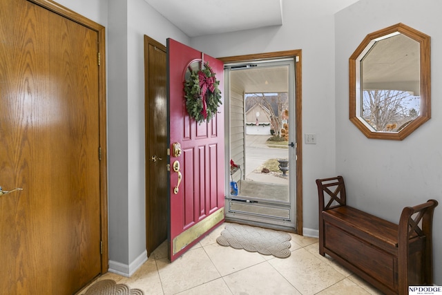 view of tiled entryway