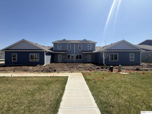 view of front of house with a front yard