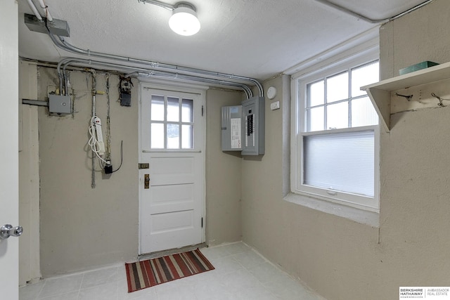 entryway featuring a healthy amount of sunlight and electric panel