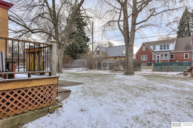 view of snowy yard