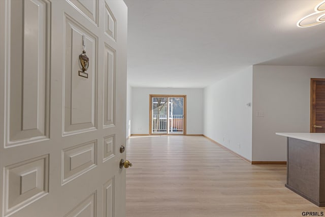 interior space featuring light wood-type flooring