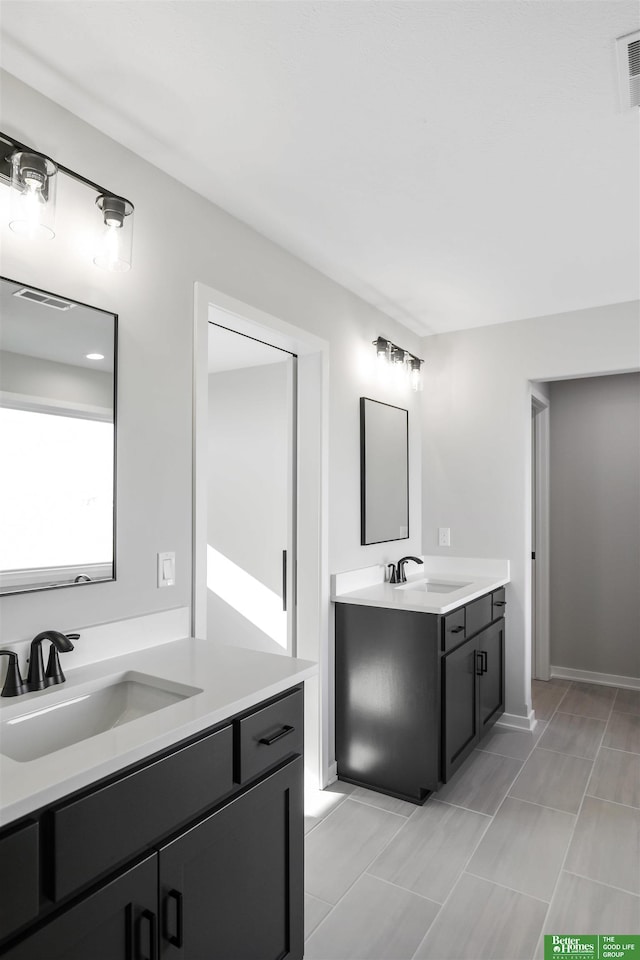 bathroom with vanity