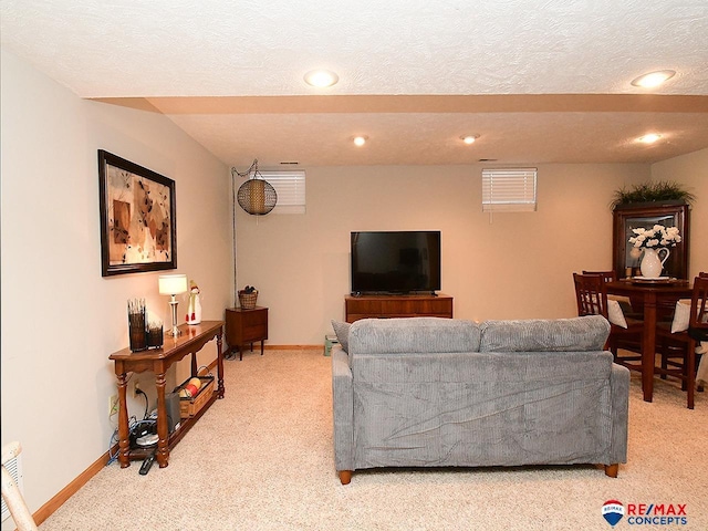 view of carpeted living room