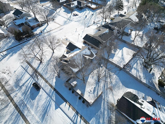 view of snowy aerial view