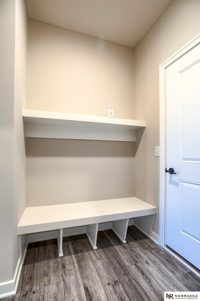 mudroom featuring hardwood / wood-style floors