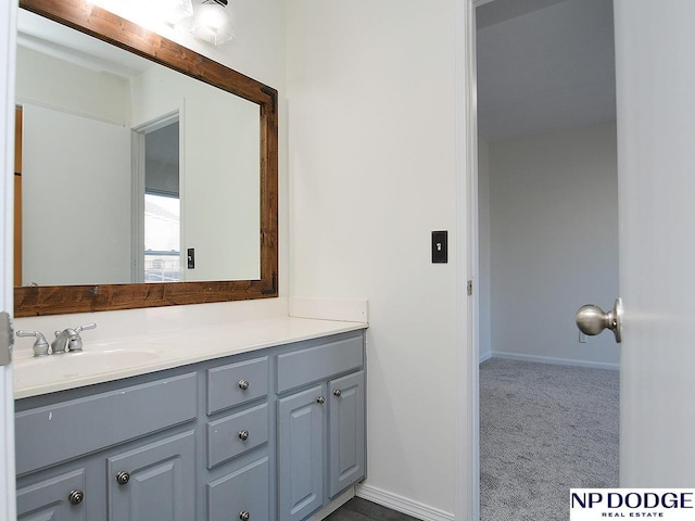 bathroom featuring vanity