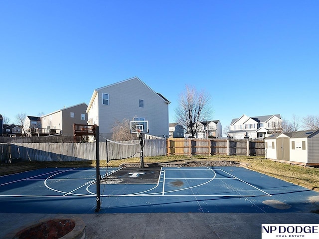 view of sport court