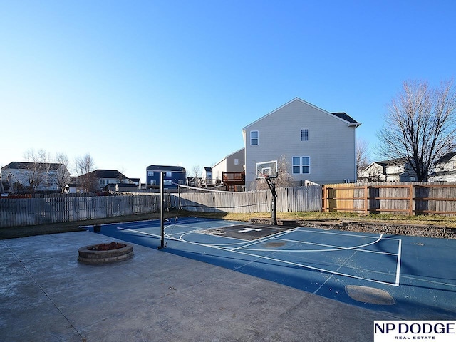 view of sport court