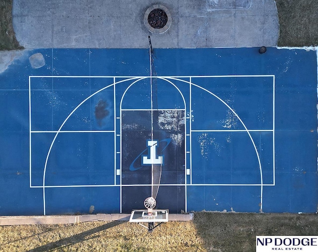 view of basketball court