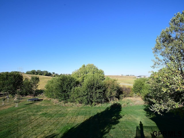 view of yard featuring a rural view