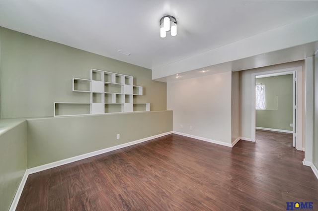 unfurnished room featuring dark hardwood / wood-style floors