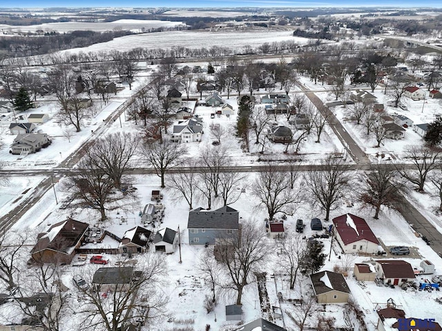 view of snowy aerial view