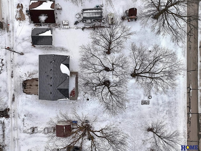 view of snowy aerial view