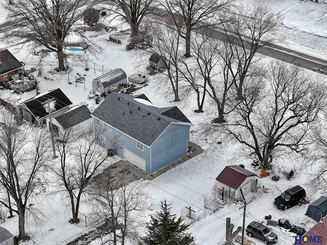 view of snowy aerial view